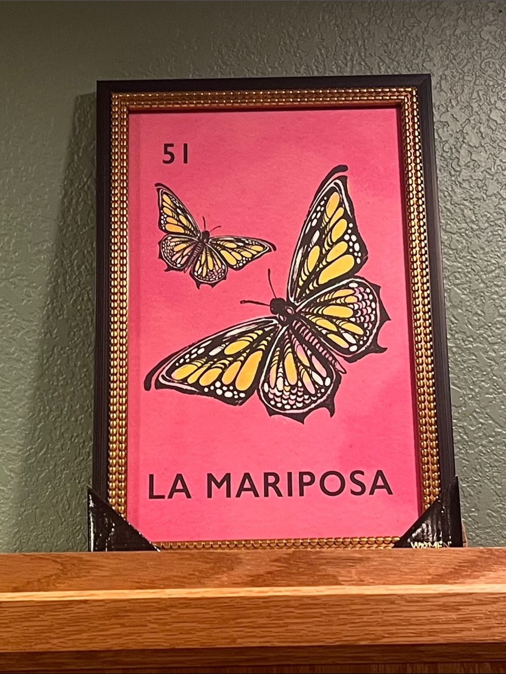 Sapna Shah Loteria Wall Print - LA MARIPOSA New- ready to hang- Butterfly Art